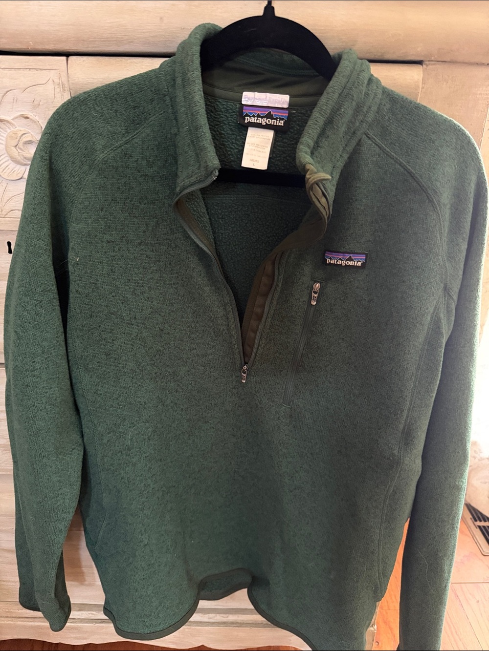 Patagonia Green Quarter-Zip Fleece Pullover